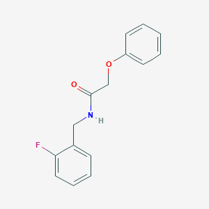molecular formula C15H14FNO2 B4786329 N-[(2-fluorophenyl)methyl]-2-phenoxyacetamide 