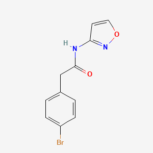 molecular formula C11H9BrN2O2 B4786475 2-(4-BROMOPHENYL)-N-(12-OXAZOL-3-YL)ACETAMIDE 