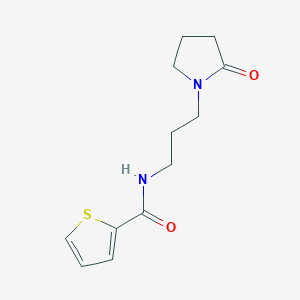 molecular formula C12H16N2O2S B4786890 N-[3-(2-oxopyrrolidin-1-yl)propyl]thiophene-2-carboxamide 