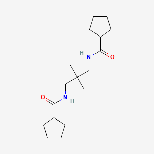 molecular formula C17H30N2O2 B4786944 N,N'-(2,2-DIMETHYL-1,3-PROPANEDIYL)DICYCLOPENTANECARBOXAMIDE 