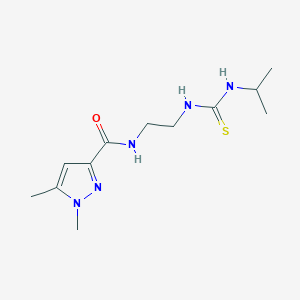 molecular formula C12H21N5OS B4787024 N~3~-(2-{[(ISOPROPYLAMINO)CARBOTHIOYL]AMINO}ETHYL)-1,5-DIMETHYL-1H-PYRAZOLE-3-CARBOXAMIDE 