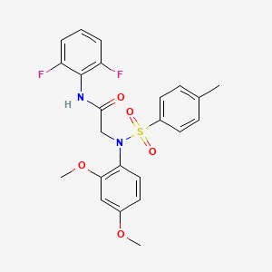 molecular formula C23H22F2N2O5S B4787033 N~1~-(2,6-difluorophenyl)-N~2~-(2,4-dimethoxyphenyl)-N~2~-[(4-methylphenyl)sulfonyl]glycinamide 