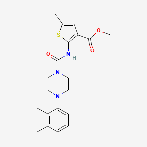 molecular formula C20H25N3O3S B4787103 METHYL 2-({[4-(2,3-DIMETHYLPHENYL)PIPERAZINO]CARBONYL}AMINO)-5-METHYL-3-THIOPHENECARBOXYLATE 
