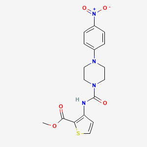 molecular formula C17H18N4O5S B4787361 METHYL 3-({[4-(4-NITROPHENYL)PIPERAZINO]CARBONYL}AMINO)-2-THIOPHENECARBOXYLATE 