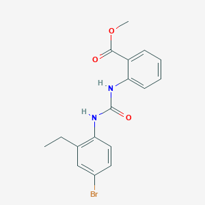 molecular formula C17H17BrN2O3 B4787383 METHYL 2-{[(4-BROMO-2-ETHYLANILINO)CARBONYL]AMINO}BENZOATE 