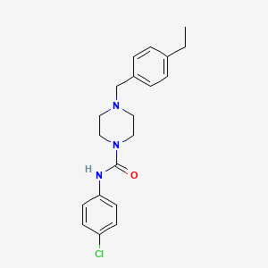 molecular formula C20H24ClN3O B4787410 N-(4-chlorophenyl)-4-[(4-ethylphenyl)methyl]piperazine-1-carboxamide 