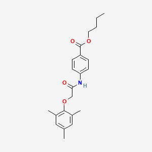 molecular formula C22H27NO4 B4787444 butyl 4-{[(mesityloxy)acetyl]amino}benzoate 