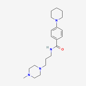 molecular formula C20H32N4O B4787592 N-[3-(4-methyl-1-piperazinyl)propyl]-4-(1-piperidinyl)benzamide 