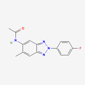 molecular formula C15H13FN4O B4788062 N-[2-(4-fluorophenyl)-6-methyl-2H-benzotriazol-5-yl]acetamide 