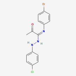 molecular formula C15H13BrClN3O B4788325 N-(4-bromophenyl)-N'-(4-chlorophenyl)-2-oxopropanehydrazonamide 