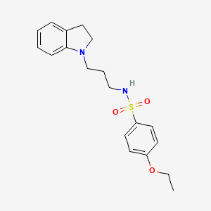 molecular formula C19H24N2O3S B4788333 N-[3-(2,3-dihydro-1H-indol-1-yl)propyl]-4-ethoxybenzenesulfonamide 
