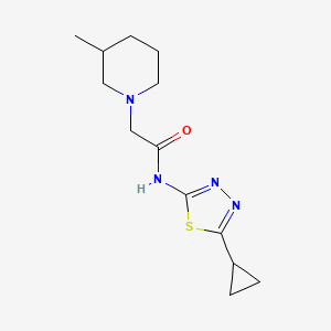 molecular formula C13H20N4OS B4788367 N-(5-cyclopropyl-1,3,4-thiadiazol-2-yl)-2-(3-methylpiperidin-1-yl)acetamide 
