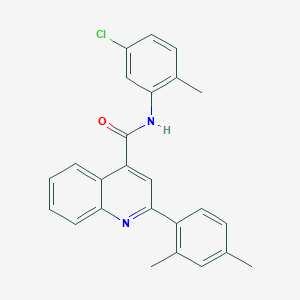 molecular formula C25H21ClN2O B4788419 N-(5-chloro-2-methylphenyl)-2-(2,4-dimethylphenyl)-4-quinolinecarboxamide 