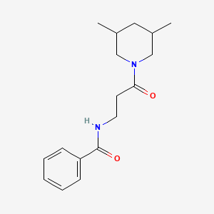 molecular formula C17H24N2O2 B4788520 N-[3-(3,5-DIMETHYLPIPERIDINO)-3-OXOPROPYL]BENZAMIDE 