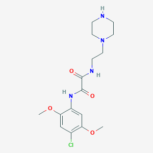 molecular formula C16H23ClN4O4 B4788736 N-(4-chloro-2,5-dimethoxyphenyl)-N'-[2-(piperazin-1-yl)ethyl]ethanediamide 