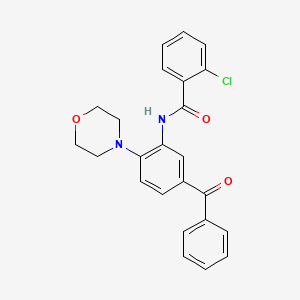 molecular formula C24H21ClN2O3 B4788995 N-(5-benzoyl-2-morpholin-4-ylphenyl)-2-chlorobenzamide 