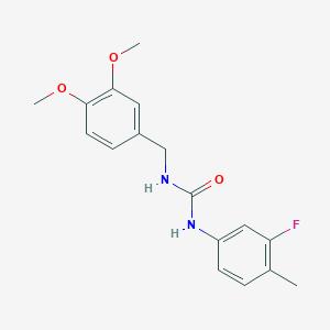molecular formula C17H19FN2O3 B4789018 N-(3,4-dimethoxybenzyl)-N'-(3-fluoro-4-methylphenyl)urea 