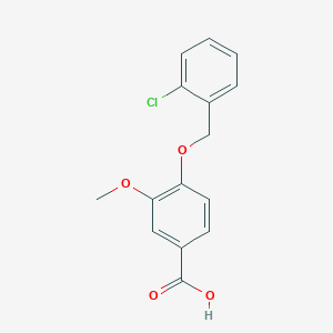 molecular formula C15H13ClO4 B047891 4-[(2-Chlorobenzyl)oxy]-3-methoxybenzoic acid CAS No. 113457-27-5
