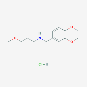 molecular formula C13H20ClNO3 B4789256 N-(2,3-dihydro-1,4-benzodioxin-6-ylmethyl)-3-methoxy-1-propanamine hydrochloride 