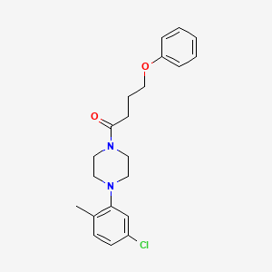 molecular formula C21H25ClN2O2 B4789259 1-(5-chloro-2-methylphenyl)-4-(4-phenoxybutanoyl)piperazine 