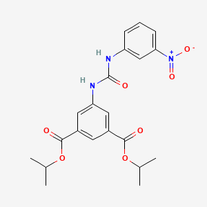 molecular formula C21H23N3O7 B4789539 DIISOPROPYL 5-{[(3-NITROANILINO)CARBONYL]AMINO}ISOPHTHALATE 