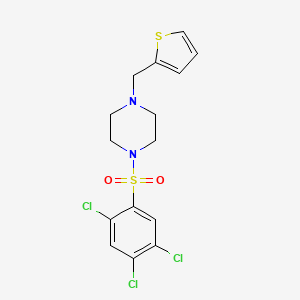 molecular formula C15H15Cl3N2O2S2 B4789579 1-(2-thienylmethyl)-4-[(2,4,5-trichlorophenyl)sulfonyl]piperazine 