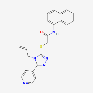 molecular formula C22H19N5OS B4789595 N-(naphthalen-1-yl)-2-{[4-(prop-2-en-1-yl)-5-(pyridin-4-yl)-4H-1,2,4-triazol-3-yl]sulfanyl}acetamide 