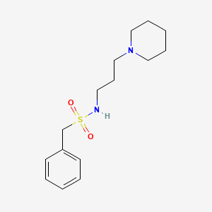 molecular formula C15H24N2O2S B4789718 1-phenyl-N-[3-(piperidin-1-yl)propyl]methanesulfonamide 