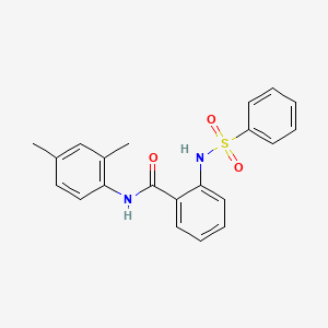 molecular formula C21H20N2O3S B4789781 N-(2,4-dimethylphenyl)-2-[(phenylsulfonyl)amino]benzamide 