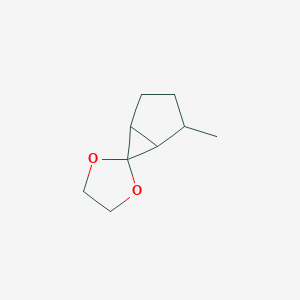 molecular formula C9H14O2 B047898 2'-Methylspiro[1,3-dioxolane-2,6'-bicyclo[3.1.0]hexane] CAS No. 117465-62-0