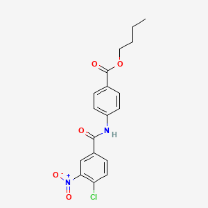 molecular formula C18H17ClN2O5 B4789837 butyl 4-[(4-chloro-3-nitrobenzoyl)amino]benzoate 