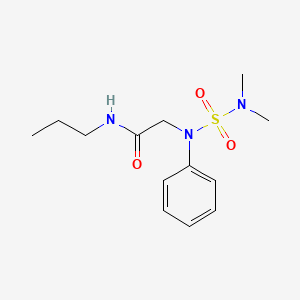 molecular formula C13H21N3O3S B4789934 2-[(DIMETHYLSULFAMOYL)(PHENYL)AMINO]-N-PROPYLACETAMIDE 