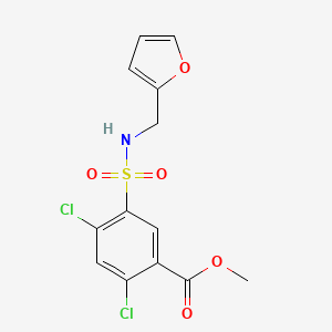 molecular formula C13H11Cl2NO5S B4789942 Methyl 2,4-dichloro-5-[(furan-2-ylmethyl)sulfamoyl]benzoate 