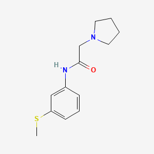 molecular formula C13H18N2OS B4790009 N-[3-(methylsulfanyl)phenyl]-2-(pyrrolidin-1-yl)acetamide 