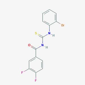 molecular formula C14H9BrF2N2OS B4790088 N-[(2-bromophenyl)carbamothioyl]-3,4-difluorobenzamide 