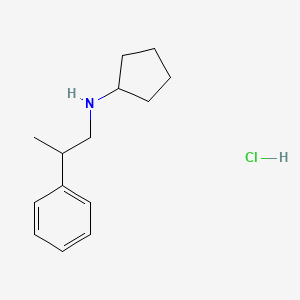 molecular formula C14H22ClN B4790107 N-(2-phenylpropyl)cyclopentanamine;hydrochloride 