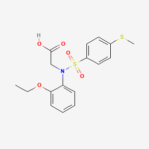 molecular formula C17H19NO5S2 B4790131 N-(2-ethoxyphenyl)-N-{[4-(methylsulfanyl)phenyl]sulfonyl}glycine 