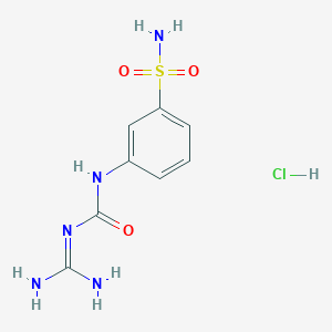 molecular formula C8H12ClN5O3S B047902 1-Amidino-3-(3-sulfamoylphenyl)urea CAS No. 121325-65-3