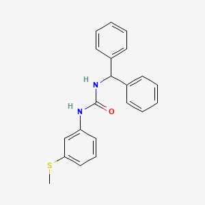 molecular formula C21H20N2OS B4790245 N-BENZHYDRYL-N'-[3-(METHYLSULFANYL)PHENYL]UREA 