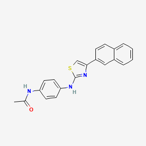 molecular formula C21H17N3OS B4790266 N-[4-[(4-naphthalen-2-yl-1,3-thiazol-2-yl)amino]phenyl]acetamide 