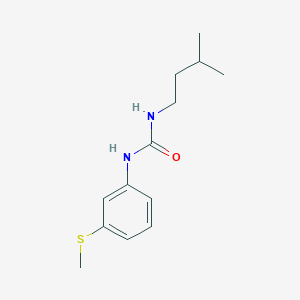 molecular formula C13H20N2OS B4790287 N-ISOPENTYL-N'-[3-(METHYLSULFANYL)PHENYL]UREA 