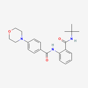 molecular formula C22H27N3O3 B4790589 N-(tert-butyl)-2-{[4-(4-morpholinyl)benzoyl]amino}benzamide 