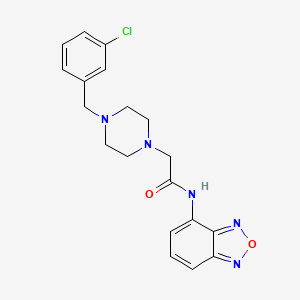 molecular formula C19H20ClN5O2 B4790646 N-(2,1,3-BENZOXADIAZOL-4-YL)-2-[4-(3-CHLOROBENZYL)-1-PIPERAZINYL]ACETAMIDE 
