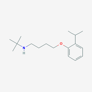 molecular formula C17H29NO B4790675 N-tert-butyl-4-(2-propan-2-ylphenoxy)butan-1-amine CAS No. 418789-67-0