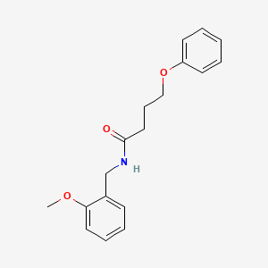 molecular formula C18H21NO3 B4790967 N-[(2-methoxyphenyl)methyl]-4-phenoxybutanamide 