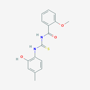 molecular formula C16H16N2O3S B4791148 N-[(2-hydroxy-4-methylphenyl)carbamothioyl]-2-methoxybenzamide 