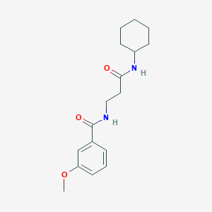molecular formula C17H24N2O3 B4791180 N-[3-(cyclohexylamino)-3-oxopropyl]-3-methoxybenzamide 