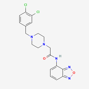 molecular formula C19H19Cl2N5O2 B4791229 N-(2,1,3-BENZOXADIAZOL-4-YL)-2-[4-(3,4-DICHLOROBENZYL)-1-PIPERAZINYL]ACETAMIDE 