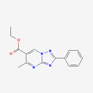molecular formula C15H14N4O2 B4791262 ethyl 5-methyl-2-phenyl[1,2,4]triazolo[1,5-a]pyrimidine-6-carboxylate 