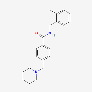 molecular formula C21H26N2O B4791338 N-(2-methylbenzyl)-4-(1-piperidinylmethyl)benzamide 